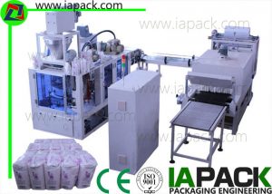 1KG-2KG машина за пакување со брашно хартија 6-22bags / min 7kw Моќ со топлинско намалување